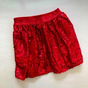 Cat and Jack Red Sequin Skirt